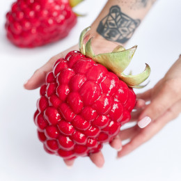 Raspberry cake silicone mould handmade