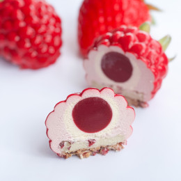 Raspberry cake silicone mould handmade