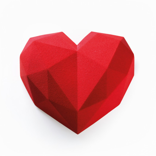 Heart cake silicone mould