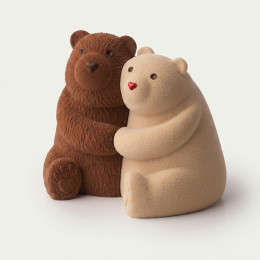 Bear Hug Family silicone mould handmade