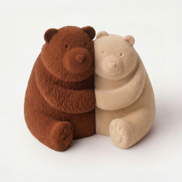 Bear Hug Family silicone mould handmade