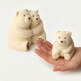 Bear Hug Family silicone mould handmade