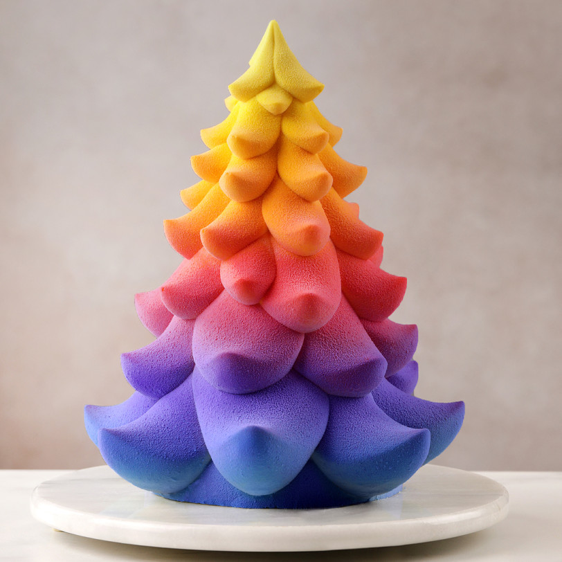 Christmas tree cake silicone mould handmade
