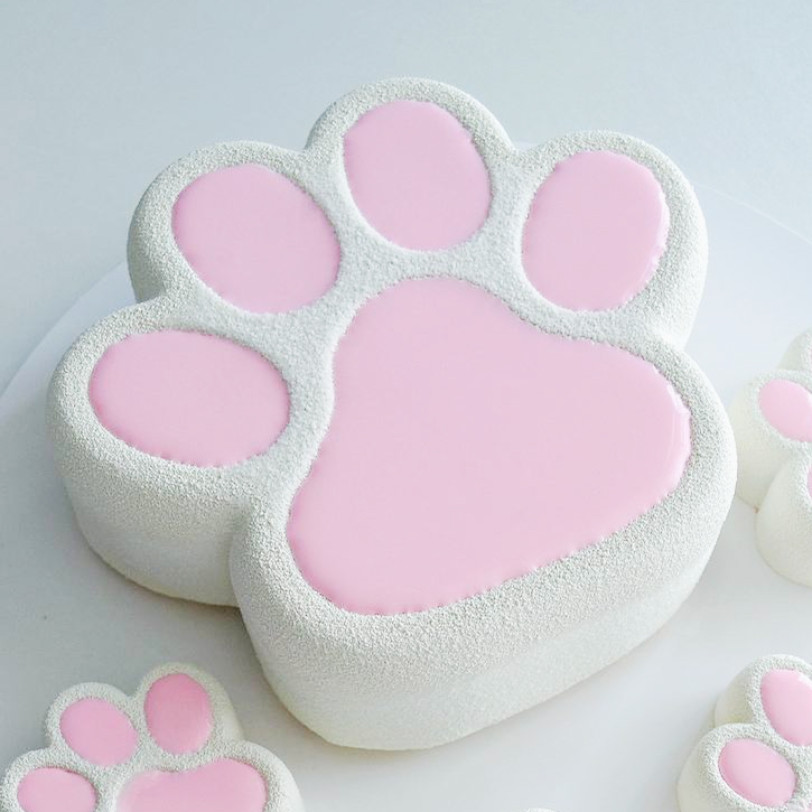Glossy Paws Cake silicone mould handmade