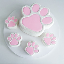 Glossy Paws Cake silicone mould handmade