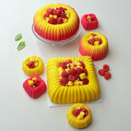 Lake square Mini Cake silicone mould handmade 