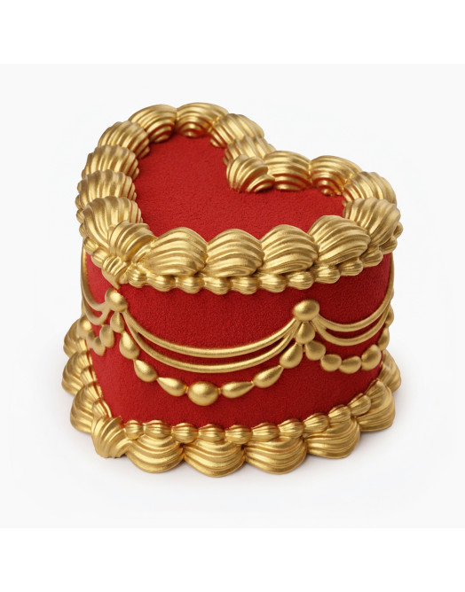Lambeth Heart Cake silicone mould handmade 1000 ml