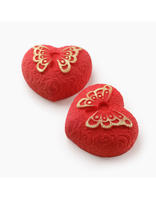 Secret love mini Cake silicone mould handmade (2pcs)