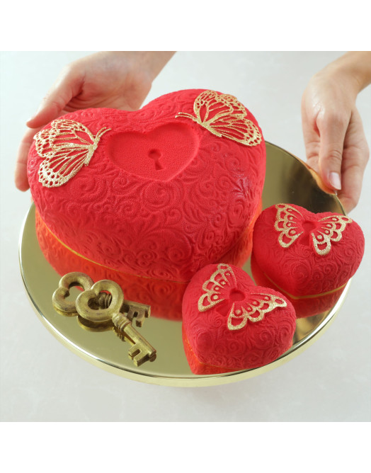 Secret love mini Cake silicone mould handmade (2pcs)