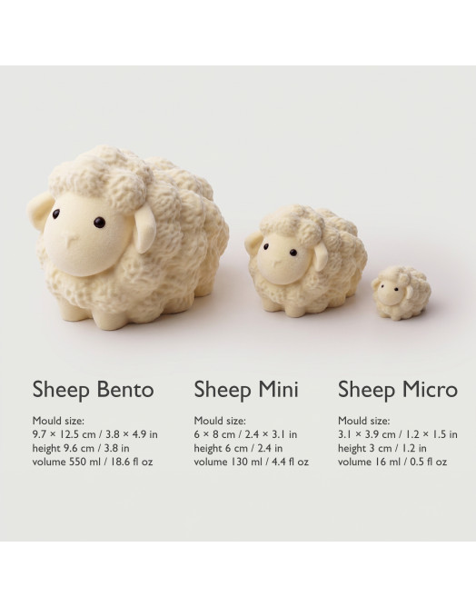 Sheep micro silicone mould handmade
