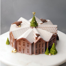 Sweet City Cake silicone mould handmade