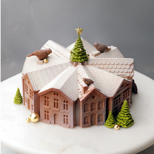 Sweet City Cake silicone mould handmade