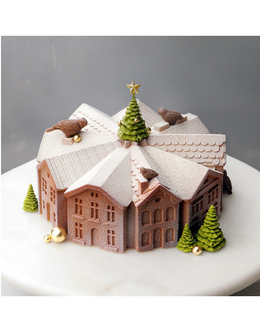 Sweet City Cake silicone mould handmade