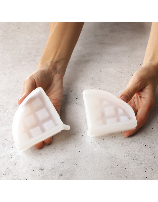 Waffle Mini Cake silicone mould handmade (2 pcs)