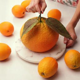 XXL Orange cake silicone mould handmade