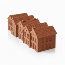 Christmas Street Cake silicone mould handmade