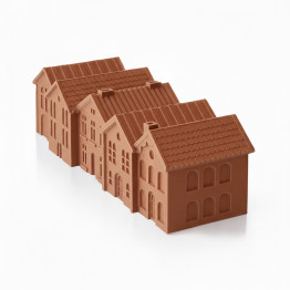 Christmas Street Cake silicone mould handmade