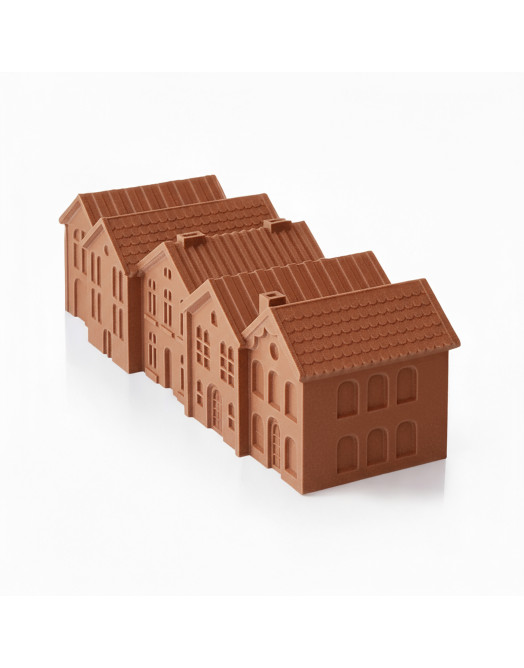 Christmas Street Cake silicone mould handmade