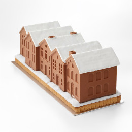 Christmas Street Cake silicone mould handmade