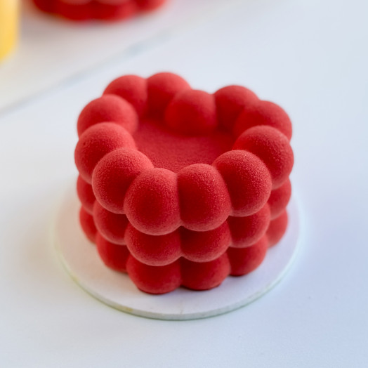 Spheres Heart mini cake silicone mould handmade 120 ml