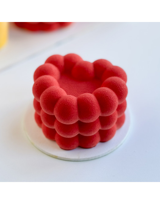 Spheres Heart mini cake silicone mould handmade 120 ml