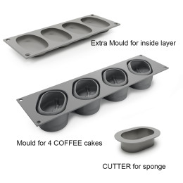 Coffee cakes silicone mould