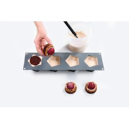 Pentagon small cakes silicone mould