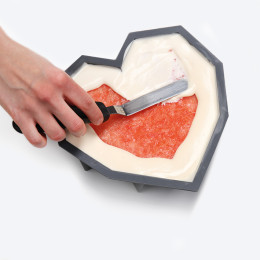 Heart cake silicone mould