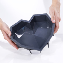 Heart cake silicone mould