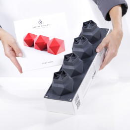 Pentagon small cakes silicone mould