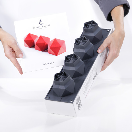 Pentagon small cakes silicone mould